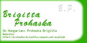 brigitta prohaska business card